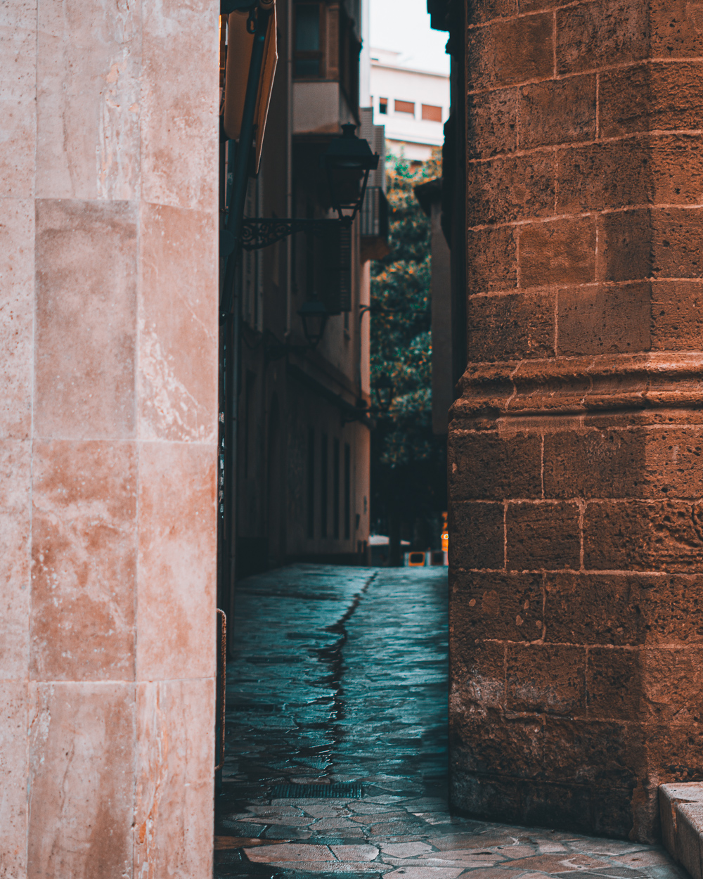 Narrow street in Palma de Mallorca