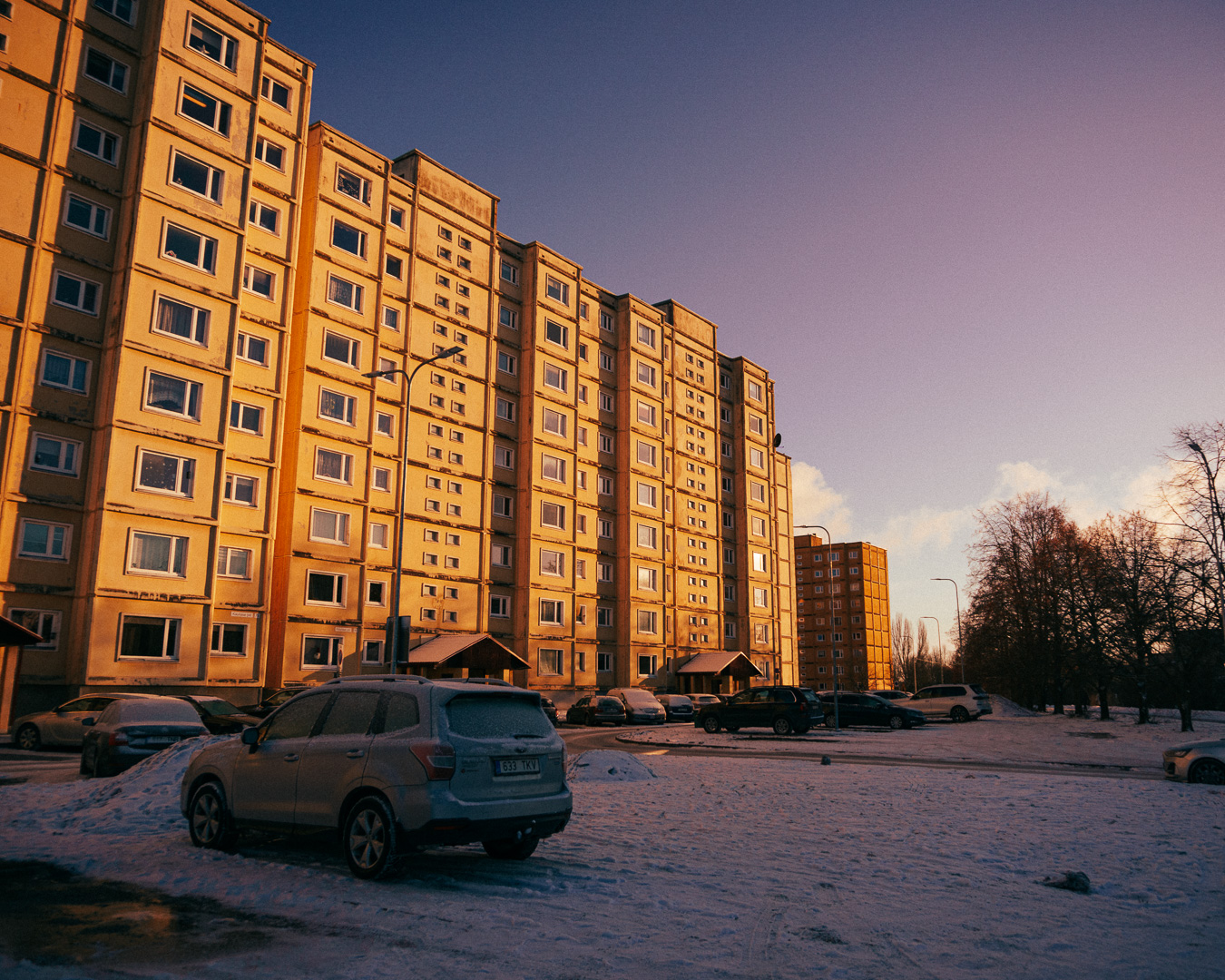 Soviet era apartment buildings